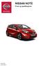 NISSAN NOTE. Priser og spesifikasjoner 02.05.2016 NO-03C-0812