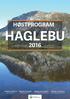 HØSTPROGRAM. Haglebu Feriesenter  Haglebu Fjellstue  Haglebu Skisenter