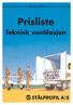 Oktober Prisliste. Teknisk ventilasjon