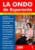 LA ONDO. de Esperanto. Internacia sendependa magazino en Esperanto