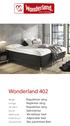 Wonderland 402. Regulerbar seng Reglerbar säng Regulerbar seng Säätösänky Verstelbaar bed Adjustable bed Das justierbare Bett