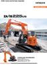 ZAXIS-5-serien med kort bakre svingradius