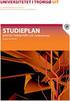 VEDLEGG 6a. Studieplan