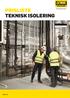 PRISLISTE TEKNISK ISOLERING. Januar 2017 Teknisk isolering