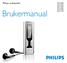 Philips audiospiller. Brukermanual SA1100 SA1102 SA1103 SA1106 SA1110