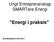 Ungt Entreprenørskap SMARTere Energi. Energi i praksis