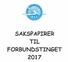 SAKSPAPIRER TIL FORBUNDSTINGET 2017