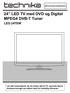 24 LED TV med DVD og Digital MPEG4 DVB-T Tuner