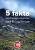 5 fakta. om Norges handel med EU og Europa EØS