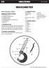 MIKROMETER. Art Bruksanvisning i original 3. TEKNISKA DATA