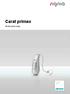 Carat primax. Bruksanvisning. Hearing Systems