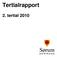 Tertialrapport. 2. tertial 2010