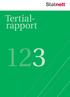 Tertial- rapport 123 Tertialrapport 03/09 1