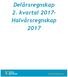 Delårsregnskap 2. kvartal Halvårsregnskap 2017