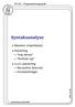 Syntaksanalyse. Skanner (repetisjon) Parsering top-down bottom-up LL(1)-parsering Recursive descent Forutsetninger. IN 211 Programmeringsspråk