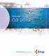 Kvartalsrapport Q3 2012