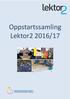 Oppstartssamling Lektor2 2016/17