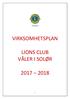 VIRKSOMHETSPLAN LIONS CLUB VÅLER I SOLØR