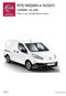 NYE NISSAN e-nv200. VAREBIL 40 kwt. Priser, utstyr, spesifikasjoner, farger NO-20C Nissan e-nv kwt