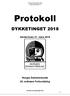 Protokoll DYKKETINGET Gardermoen 21. mars Norges Dykkeforbunds 26. ordinære Forbundsting. Protokoll Dykketinget 2018 Norges Dykkeforbund