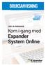 EX_User Manual Online_v1-0_NO BRUKSANVISNING ENKELT RASKT SMART CADEX 3D PROGRAMVARE. Kom i gang med Expander System Online