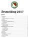 Årsmelding 2017 Innhold