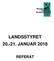 LANDSSTYRET JANUAR 2018 REFERAT