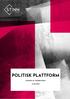 POLITISK PLATTFORM. Vedtatt av Parlamentet Side 1 av 8