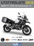 UTSTYRSLISTE 2018 BMW R 1200 GS Adventure 14-