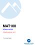 MAT100. Matematikk FORMELSAMLING Per Kristian Rekdal