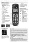 Gigaset A120/A220 ECO DECT. = e V U (tomt til fullt) = blinker: batteriene er nesten. e V U blinker: lader. U Bla oppover/nedover