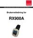 Brukerveiledning for RX900A