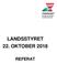 LANDSSTYRET 22. OKTOBER 2018 REFERAT