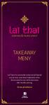 TAKEAWAY MENY. dining & take away