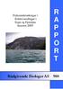 Fiskeundersøkingar i Årdalsvassdraget i Sogn og Fjordane hausten 2005 R A P P O R T. Rådgivende Biologer AS 908