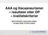 AAA og iliacaaneurismer resultater etter OP kvalitetskriterier. Martin Altreuther, karkirurgisk avdeling kirurgisk klinikk, St Olavs hospital