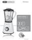 Kitchen. piano white // compact blender // 22 speed litres // settings // (P) Easy to clean // Type 6667