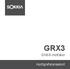 GRX3. GNSS-mottaker. Hurtigreferansekort