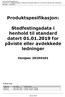 Produktspesifikasjon: Stedfestingsdata i henhold til standard datert for påviste eller avdekkede ledninger