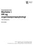 Programbeskrivelse Bachelor i HR og organisasjonspsykologi. 180 studiepoeng