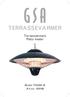 TERRASSEVARMER. Terrassvärmare Patio heater. Model THD001-B Art.no.: