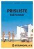 April 2019 PRISLISTE. Takrenner