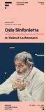 Oslo Sinfonietta. m/helmut Lachenmann FESTSPILLENE I BERGEN BERGEN INTERNATIONAL FESTIVAL PROGRAM1 KR 20 BERGEN KJØTT TIRSDAG 09.