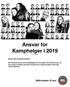 Ansvar for Kamphelger i 2019 Pr