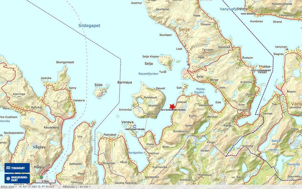 2 Materiale og metode 2.1 Område og prøvestasjoner Oppdrettslokaliteten ligger i Barmsundet i Selje kommune, Sogn og Fjordane. Anlegget ligger på østsiden av øya Barmen (Figur 2.1.1).