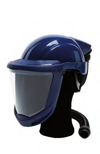 15 SR 580 VERNEHJELM MED VISIR art no H06-8012 Komplett beskyttelse av luftveier, hode og ansikt. Kan om nødvendig brukes med de fleste øreklokker for montering på hjelm.