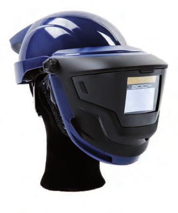 Pusteslange på hjelmen med visir skal kobles til viften, utstyrt med filtre. Overtrykket i hjelmens visir forhindrer at partikler og andre forurensende stoffer trenger inn i innåndingssonen.