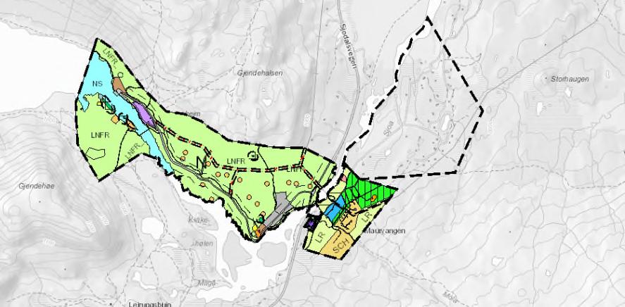 Reguleringsplan for Hoskelia, Aktuelt planområde Detaljregulering Gjendeosen- Reinsvangen Detaljregulering for Maurvangen vest for Mola Reguleringsplan for Maurvangen Figur 4.