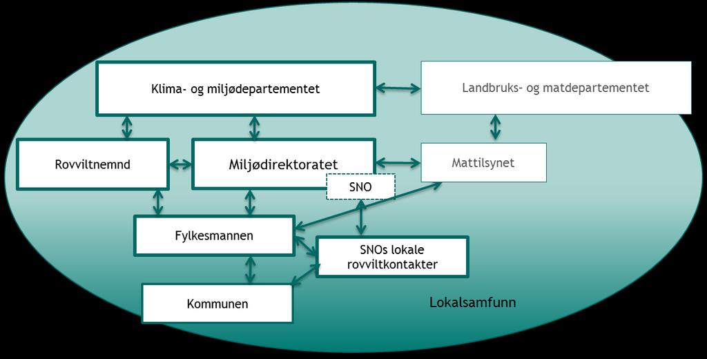 Bestandsstatus styrer myndighetsforhold De regionale rovviltnemndene har