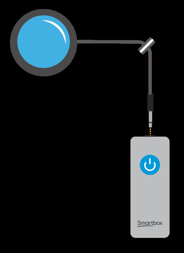 For å slå av, hold inne knappen i 5 sekunder. Om du ikke ønsker å bruke fjernkontrollen, tar du bare ut batteriene.